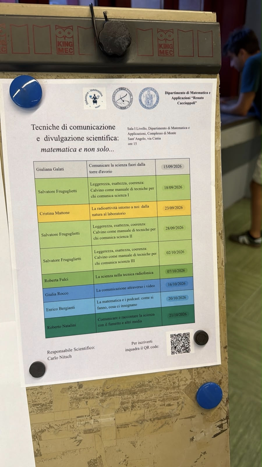 Tecniche di comunicazione e divulgazione scientifica program
